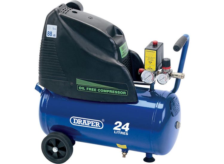 Draper 24978 24L Oil-Free Air Compressor (1.1kW)