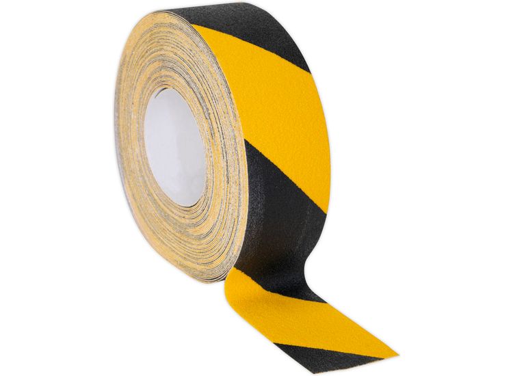Sealey ANTBY18 Anti-Slip Tape Self-Adhesive Black Yellow 50mm x 18m