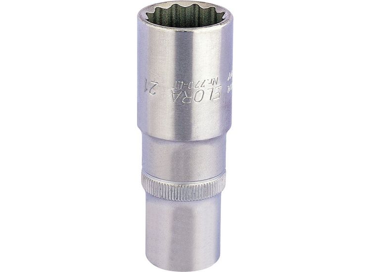Elora 25135 21mm 1/2" Sq. Dr. Deep Bi-Hexagon Socket