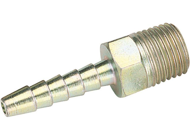 Draper 25800 1/4" BSP Taper 3/16" Bore PCL Male Screw Tailpiece (Sold Loose)
