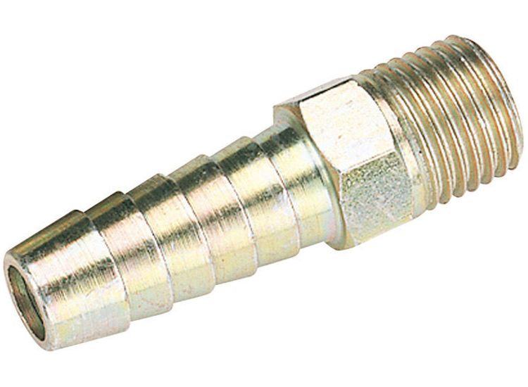 Draper 25801 1/4" BSP Taper 3/8" Bore PCL Male Screw Tailpiece (Sold Loose)