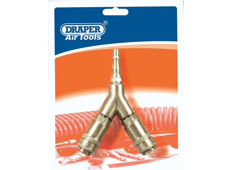 Draper 25855 PCL Twin Standard Coupling with Two Male Couplings and One Tailpiece Supplied