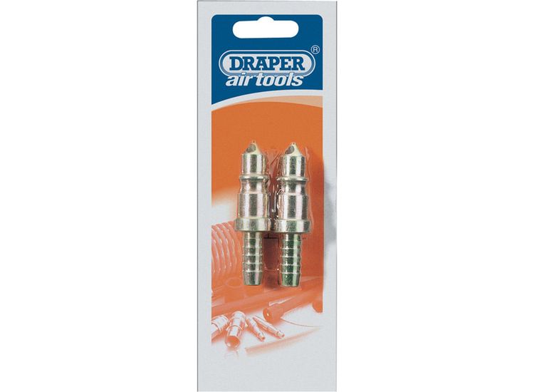 Draper 25860 3/8" Air Line Coupling Integral Adaptor / Tailpiece (2 Piece)