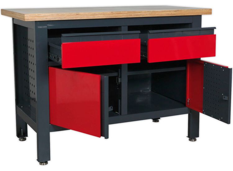 Sealey AP1372A Workstation with 2 Drawers &amp; 2 Cupboards