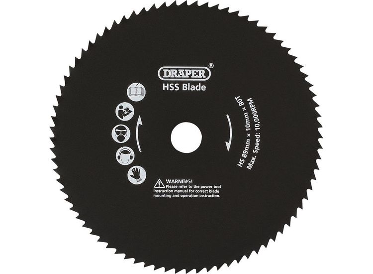 Draper 25914 89mm Metal Cut Blade for Storm Force&amp;#174; Mini Plunge Saw