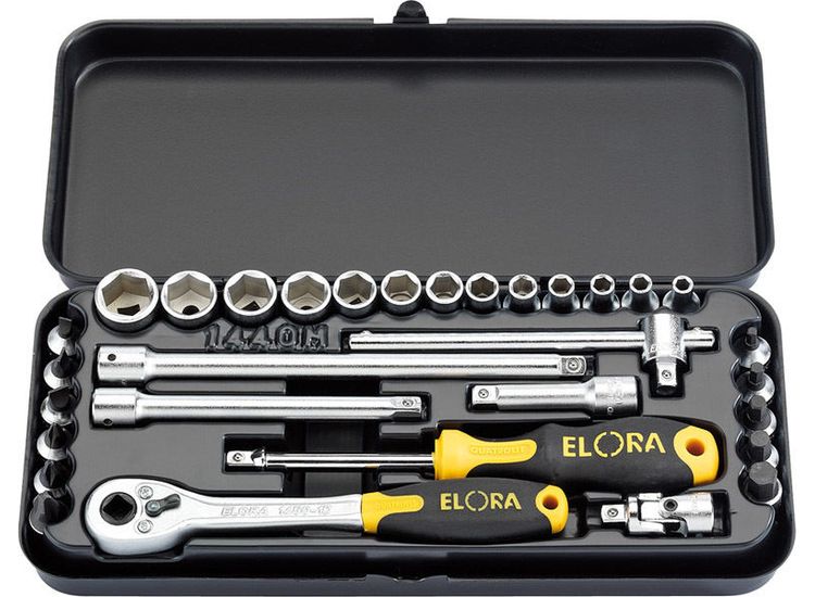 Elora 25931 1/4" Sq. Dr. Metric Socket Set (31 Piece)