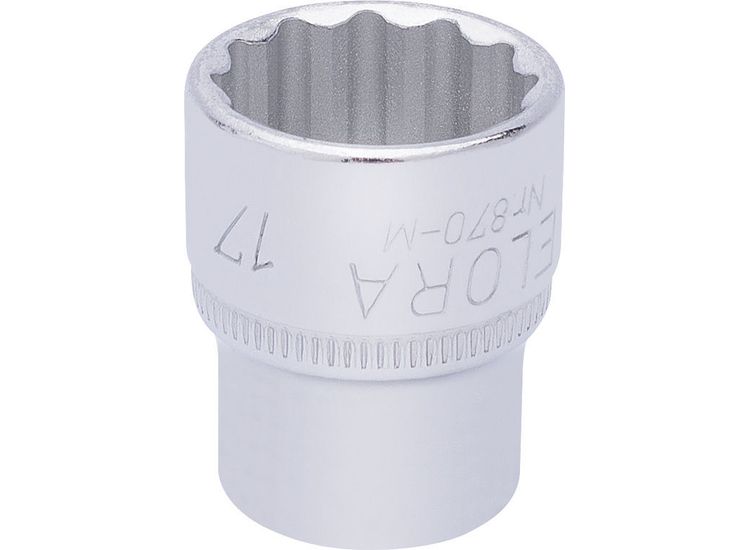 Elora 25937 17mm 3/8" Sq. Dr. Bi-Hexagon Socket