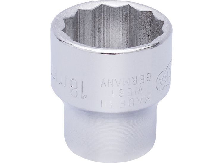 Elora 25945 18mm 3/8" Sq. Dr. Bi-Hexagon Socket