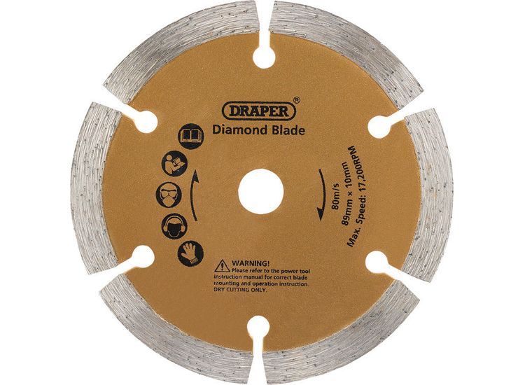 Draper 25976 89mm Diamond Blade for Storm Force&amp;#174; Mini Plunge Saw