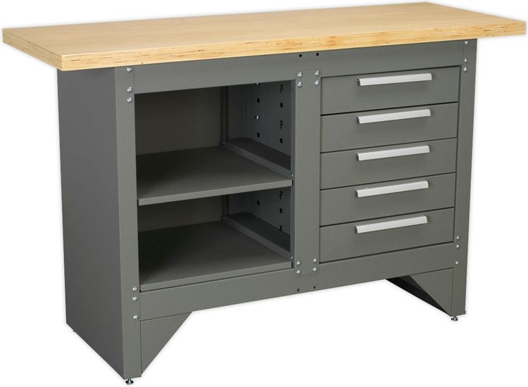 Sealey AP2030BB Workbench with 5 Drawers Ball Bearing Slides Heavy-Duty