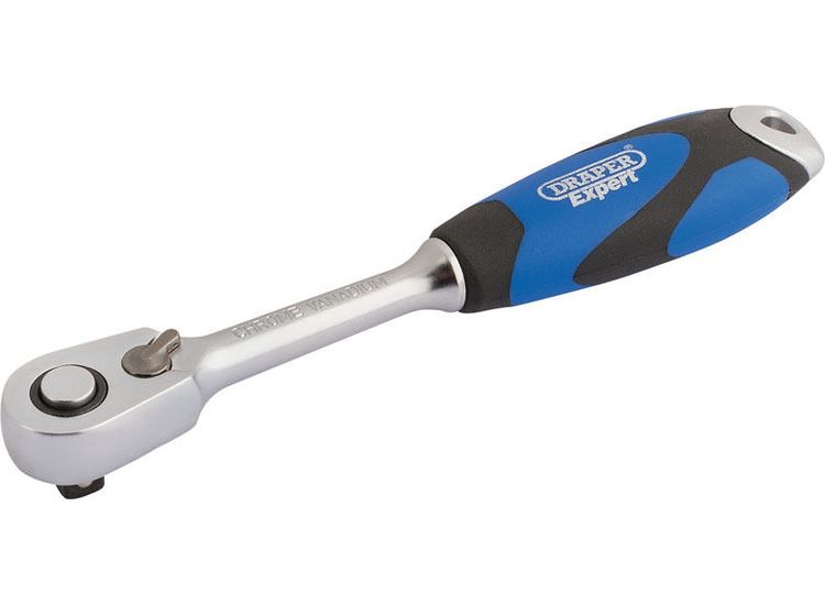 Draper 26514 1/4" Sq. Dr. 60 Tooth Micro Head Reversible Soft Grip Ratchet