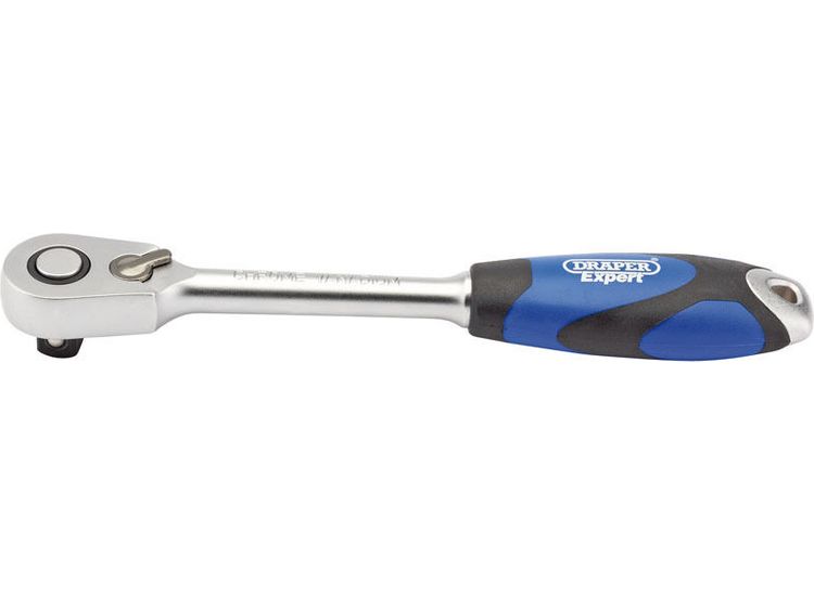 Draper 26516 1/2" Sq. Dr. 60 Tooth Micro Head Reversible Soft Grip Ratchet