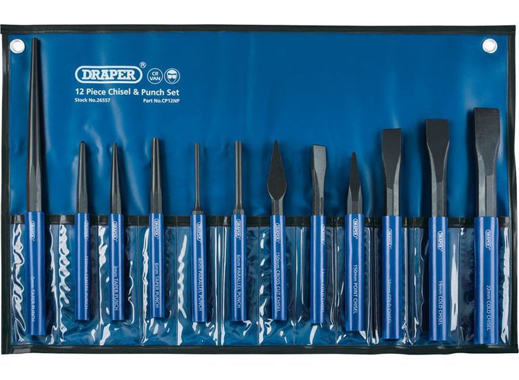 Draper 26557 Cold Chisel and Punch Set (12 Piece)
