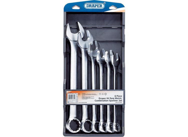 Draper 26695 Hi-Torq&amp;#174; Metric Combination Spanner Set (6 Piece)