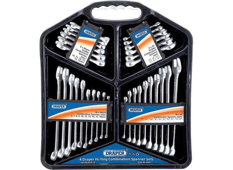 Draper 26697 Four Hi-Torq&amp;#174; Combination Spanner Sets (32 Piece)
