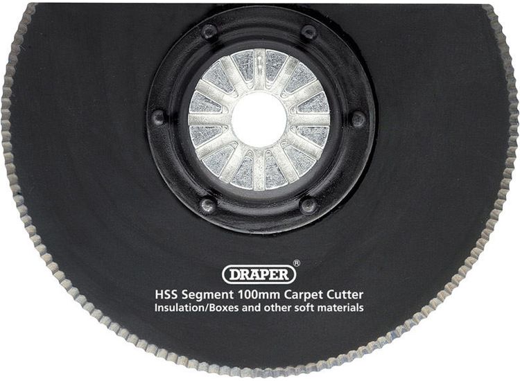 Draper 26809 HSS Segment Carpet Cutter 100mm Dia.