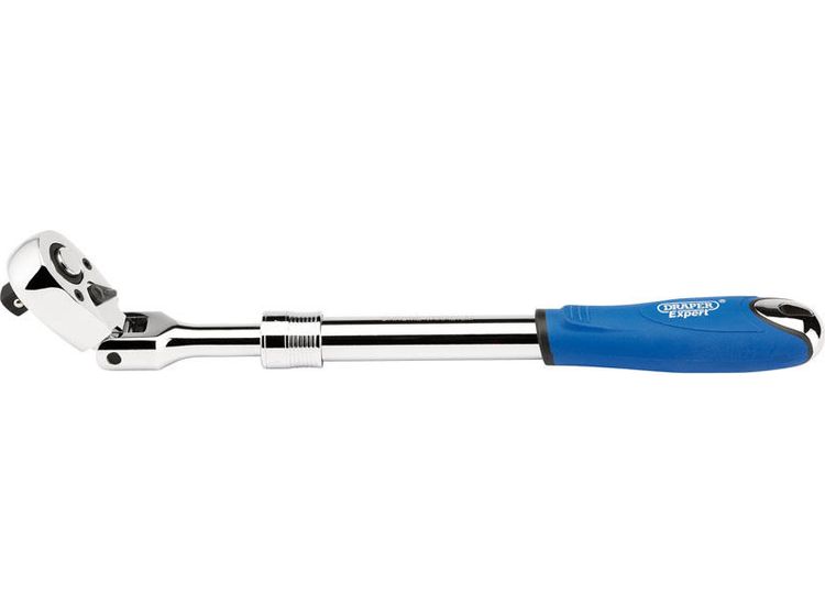Draper 26817 1/2" Sq. Dr. 72 Tooth Flexible Head Extending Reversible Ratchet