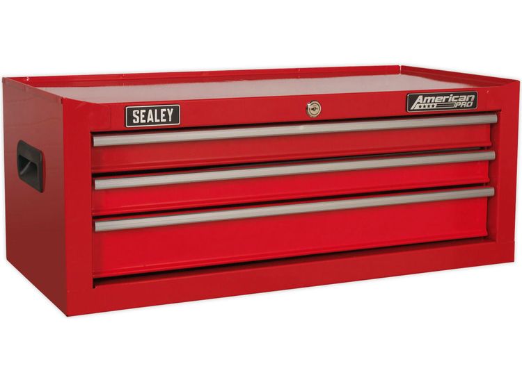 Sealey AP223 Mid-Box 3 Drawer with Ball Bearing Slides - Red