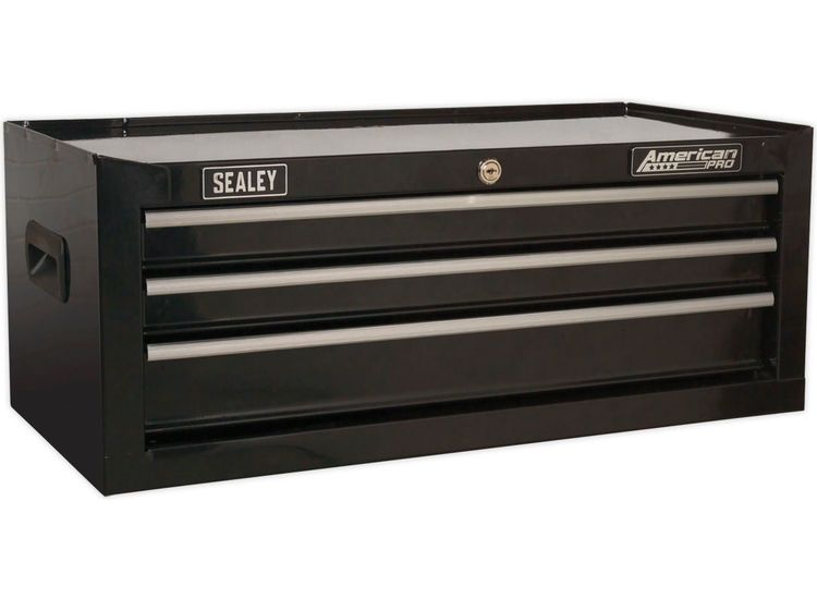 Sealey AP223B Mid-Box 3 Drawer with Ball Bearing Slides - Black
