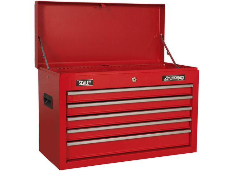 Sealey AP225 Topchest 5 Drawer with Ball Bearing Slides - Red