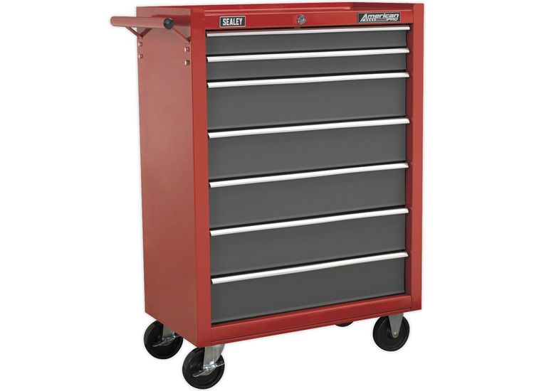 Sealey AP22507BB Rollcab 7 Drawer with Ball Bearing Slides - Red/Grey