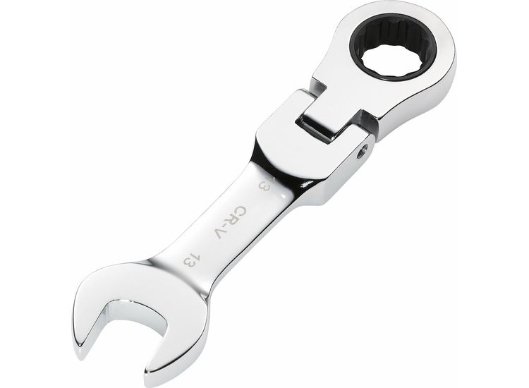 Draper 27969 HI-TORQ® Metric Stubby Flexible Head Ratchet Combination Spanner, 13mm