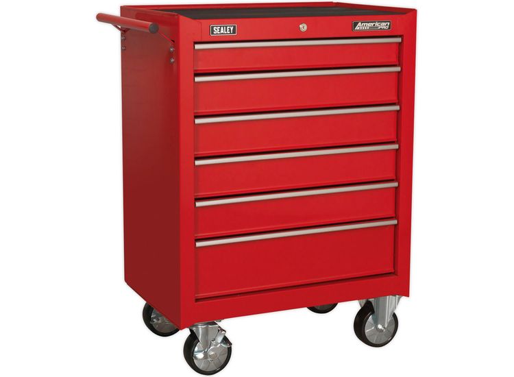 Sealey AP226 Rollcab 6 Drawer with Ball Bearing Slides - Red