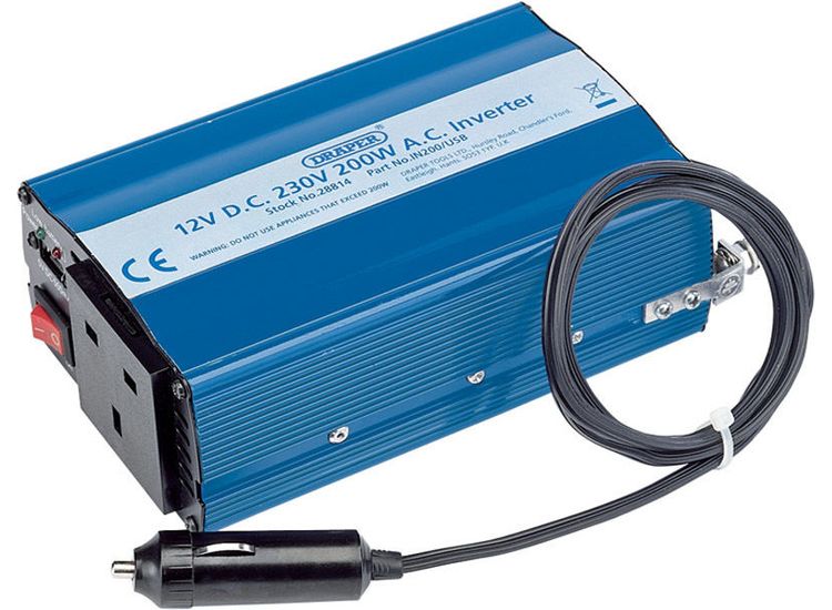 Draper 28814 12V 200W DC-AC Inverter