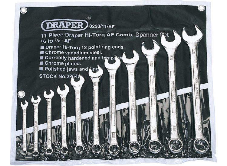 Draper 29546 Imperial Combination Spanner Set (11 Piece)