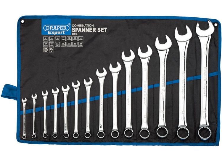 Draper 29547 Metric Combination Spanner Set (14 Piece)