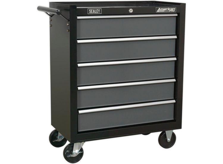 Sealey AP2505B Rollcab 5 Drawer with Ball Bearing Slides - Black/Grey