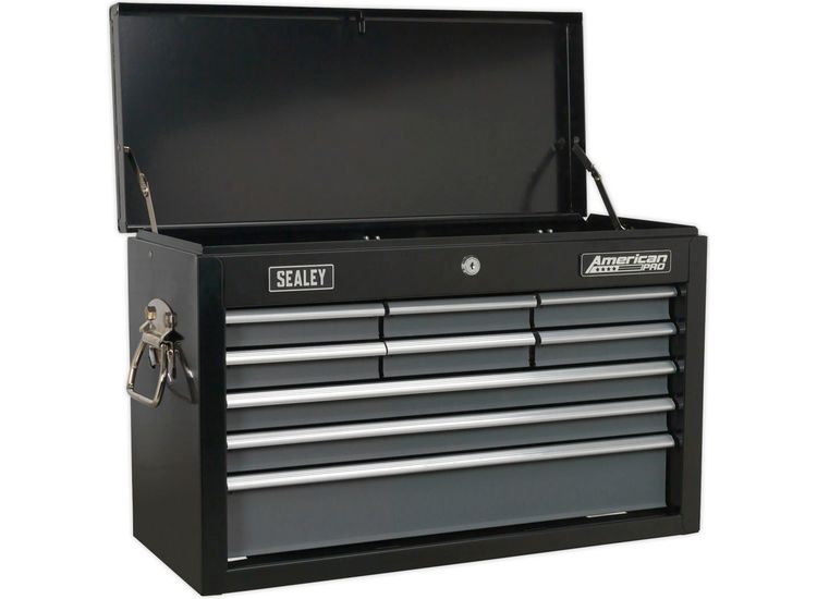 Sealey AP2509B Topchest 9 Drawer with Ball Bearing Slides - Black/Grey