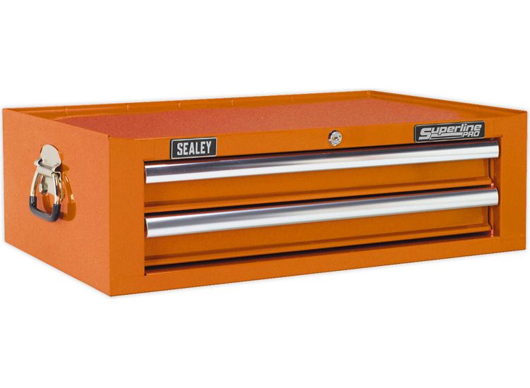 Sealey AP26029TO Mid-Box 2 Drawer with Ball Bearing Slides - Orange