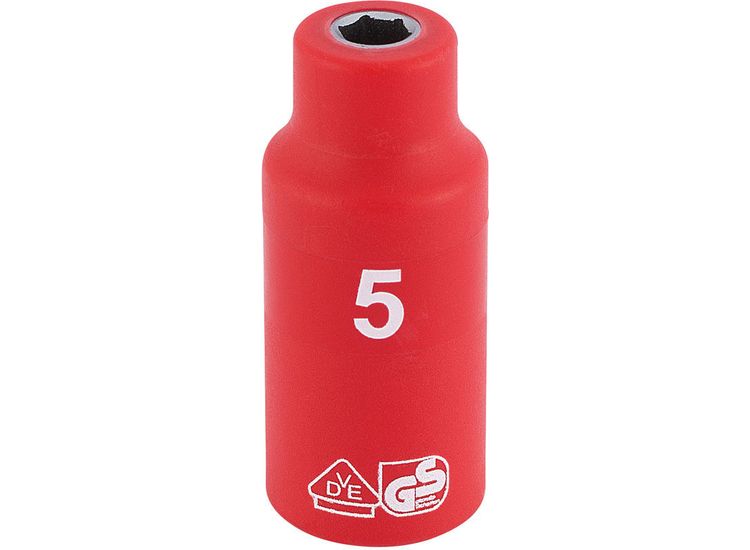 Draper 31164 1/4" Sq. Dr. Fully Insulated VDE Socket (5mm)
