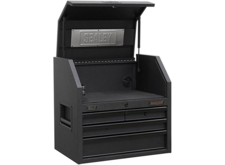 Sealey AP2704BE Topchest 4 Drawer 660mm with Soft Close Drawers &amp; Power Strip