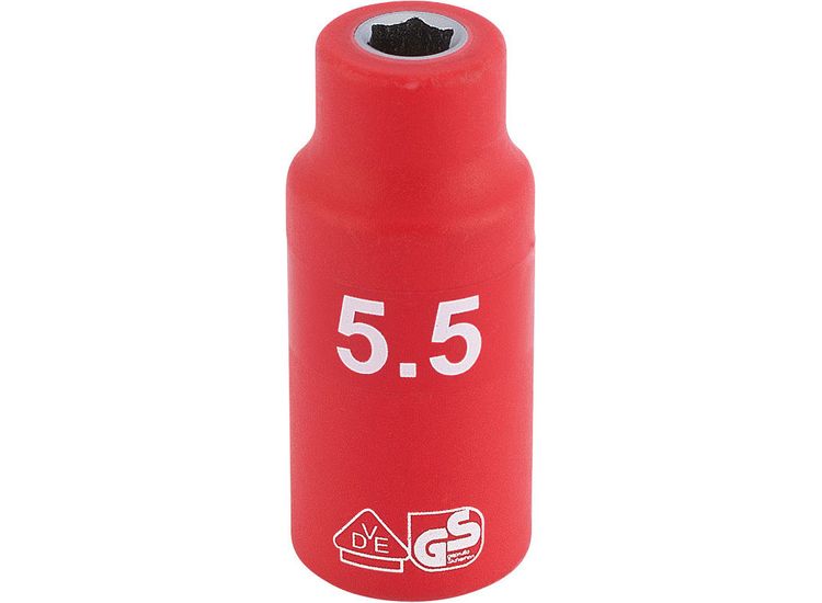 Draper 31237 1/4" Sq. Dr. Fully Insulated VDE Socket (5.5mm)