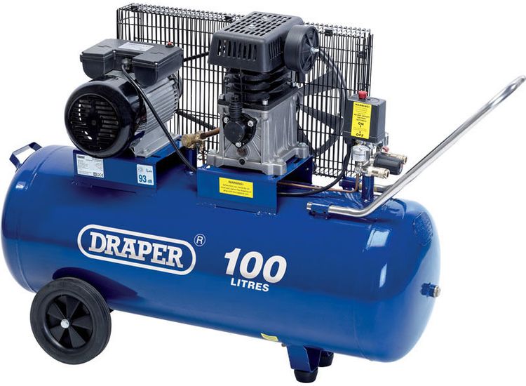 Draper 31254 100L Belt-Driven Air Compressor (2.2kW)