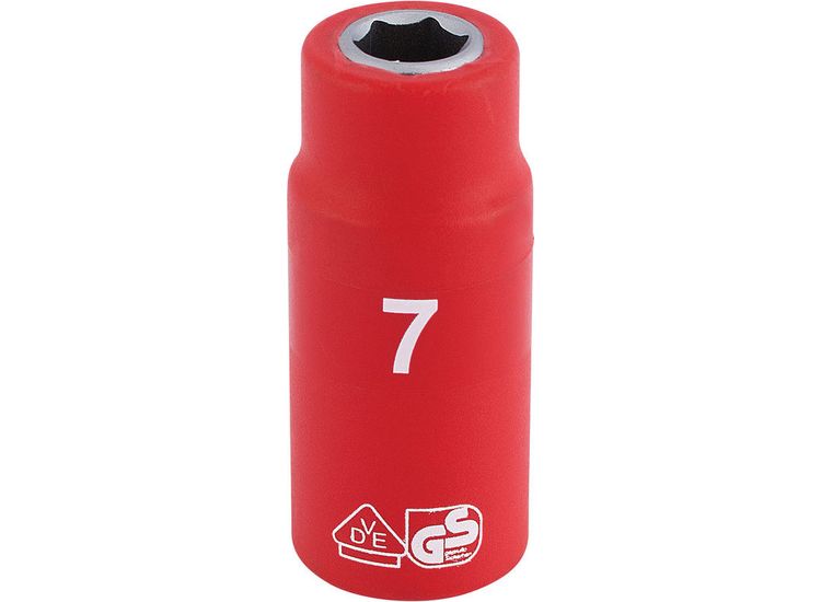 Draper 31325 1/4" Sq. Dr. Fully Insulated VDE Socket (7mm)