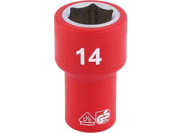 Draper 31492 1/4" Sq. Dr. Fully Insulated VDE Socket (14mm)