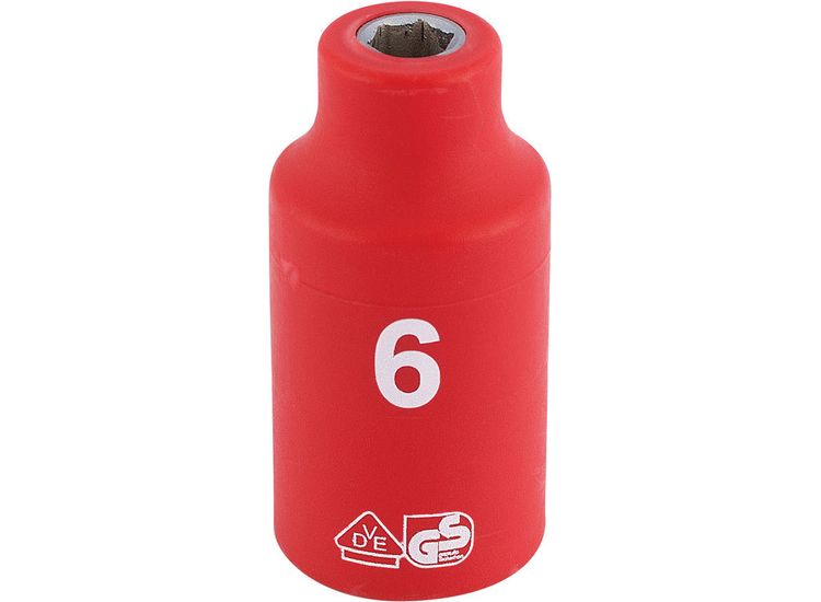 Draper 31494 3/8" Sq. Dr. Fully Insulated VDE Socket (6mm)