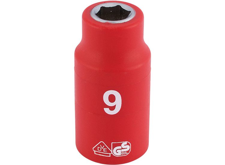 Draper 31556 3/8" Sq. Dr. Fully Insulated VDE Socket (9mm)