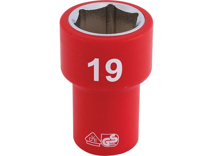 Draper 31740 3/8" Sq. Dr. Fully Insulated VDE Socket (19mm)