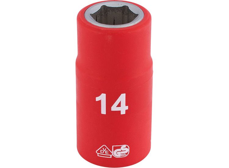 Draper 31789 1/2" Sq. Dr. Fully Insulated VDE Socket (14mm)
