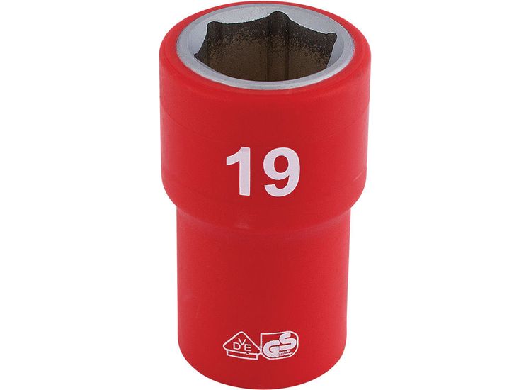 Draper 31880 1/2" Sq. Dr. Fully Insulated VDE Socket (19mm)