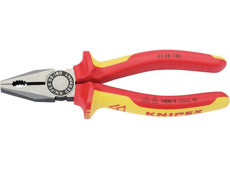 Draper 31918 Knipex 03 08 180UKSBE VDE Fully Insulated Combination Pliers (180mm)