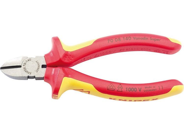 Draper 31925 Knipex 70 08 140UKSBE VDE Fully Insulated Diagonal Side Cutters (140mm)