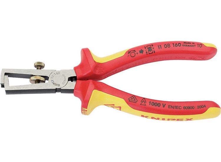 Draper 31930 Knipex 11 08 160UKSBE VDE Fully Insulated Wire Stripping Pliers (160mm)