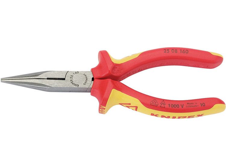Draper 31944 Knipex 25 08 160UKSBE VDE Fully Insulated Long Nose Pliers (160mm)
