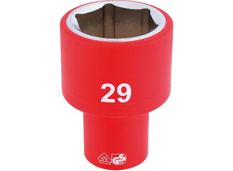 Draper 31988 1/2" Sq. Dr. Fully Insulated VDE Socket (29mm)