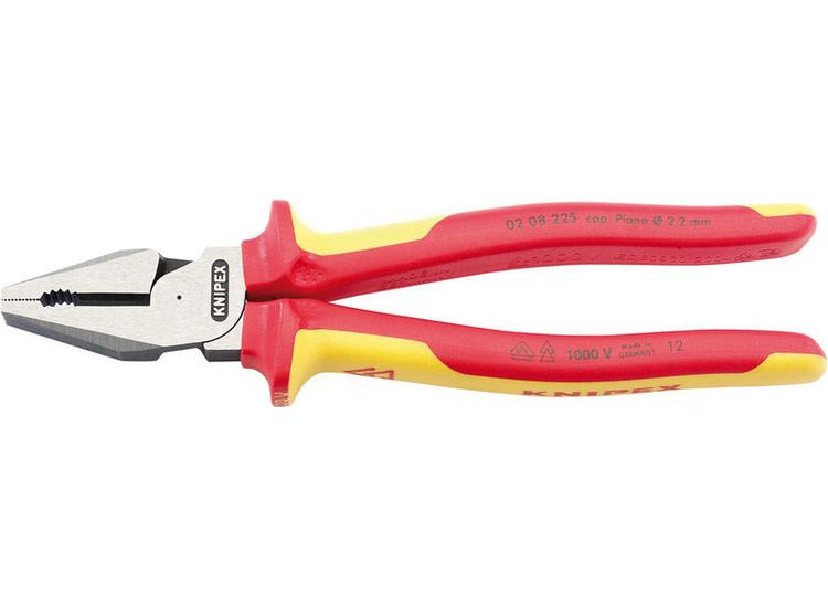 Draper 32018 Knipex 02 08 225UKSBE VDE Fully InsulatedHigh Leverage Combination Pliers (225mm)